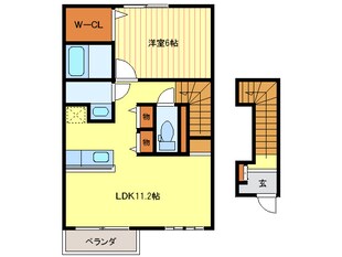 ブルック・コ－トＡ棟の物件間取画像